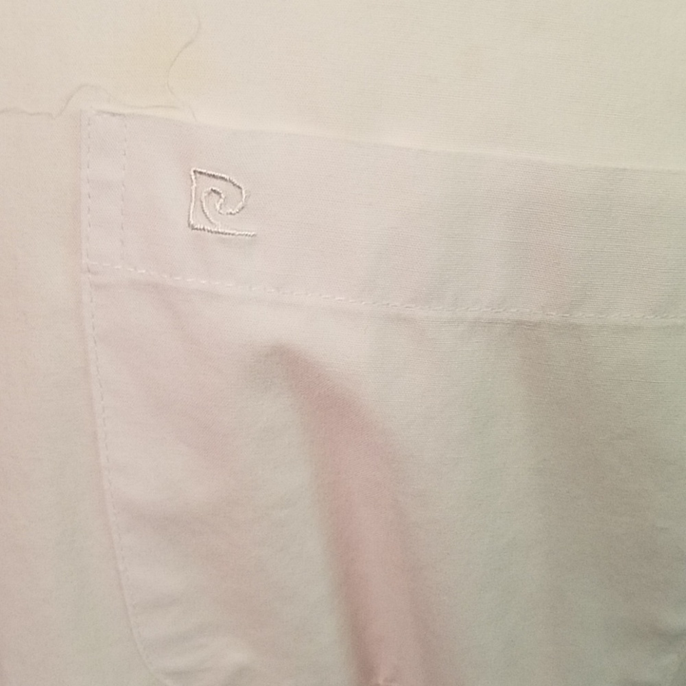 5/$15 Men's White Pierre Cardin shirt - Picture 5 of 10